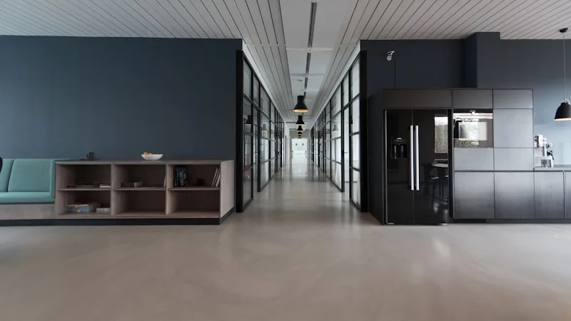 Modern office workplace interior in Australia
